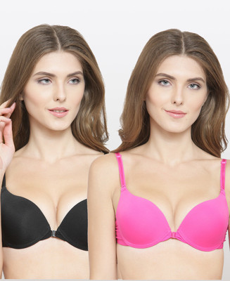 PrettyCat PrettyCat Front Open Push-up Heavily Padded Bra Women Push-up Heavily Padded Bra(Multicolor)