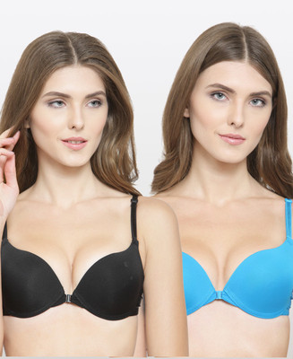 PrettyCat PrettyCat Front Open Push-up Heavily Padded Bra Women Push-up Heavily Padded Bra(Multicolor)