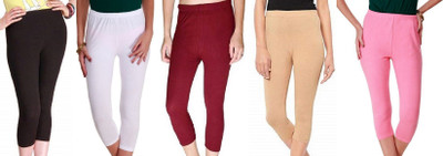 FeelBlue Women White, Maroon, Black, Pink, Beige Capri