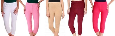 FeelBlue Women White, Maroon, Pink, Beige Capri