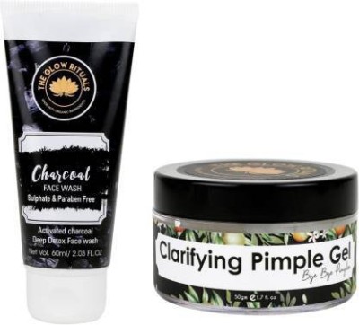 The Glow Rituals Face Wash 60 ml and Clarifying Pimple Gel 50 gm Combo(2 Items in the set)