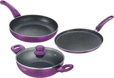 Prestige Induction Bottom Non-Stick Coated Cookware Set(Aluminium, 4 - Piece)