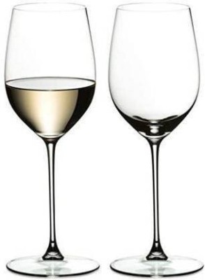 Maruti Mart (Pack of 2) stylish trendy 2 pack red & white wine glass Glass Set Glass Wine Glass(300 ml, Glass, Clear)