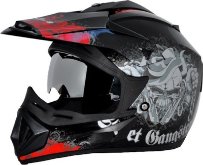 VEGA Off Road D/V Gangster Motorsports Helmet(Black Red)