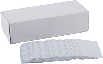 Printcare Plain White PVC ID Cards For Inkjet Printers - (Aadhar Card, College ID, Gate Pass, etc) Set of 100 Card White Ink Toner