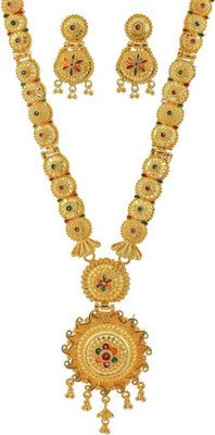 hermanos creation Alloy Gold-plated Gold Jewellery Set(Pack of 1)