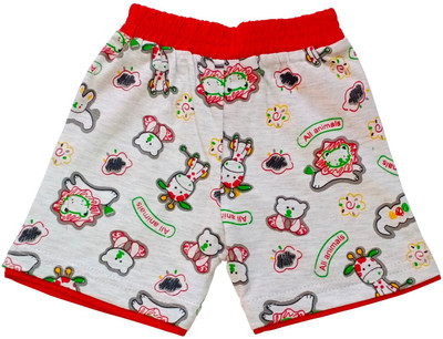 DRESSED UP DIVAS Short For Boys Casual Printed Hosiery(White, Pack of 1)