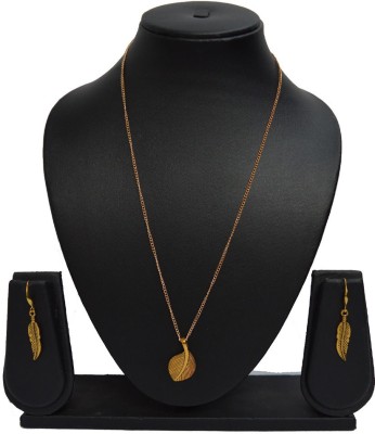 Sandhya Designer Studio Western style chain with earrings Gold-plated Plated Metal Chain