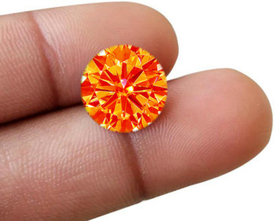 MAYA GEMS Natural Best Quality Cubic 1 Piece Orange Loose Diamond Diamond Stone