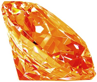 R.K GEMS Orange American Diamond Gemstone (Zircon) Diamond Stone