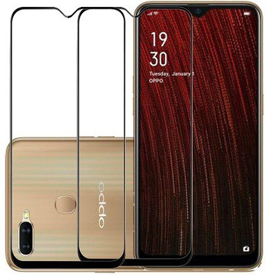 KARTRAY Edge To Edge Tempered Glass for Oppo A5s, Oppo A7, Oppo A11k, Oppo A12(Pack of 2)