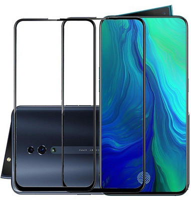 KARTRAY Edge To Edge Tempered Glass for Oppo Reno(Pack of 2)