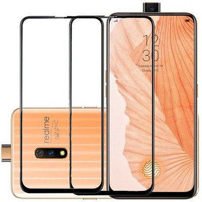 KARTRAY Edge To Edge Tempered Glass for Realme X(Pack of 2)