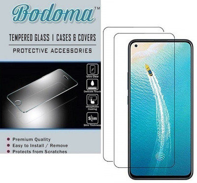 Bodoma Tempered Glass Guard for Realme 6i(Pack of 2)