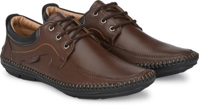 MACTREE Lace Up For Men(Brown , 7)