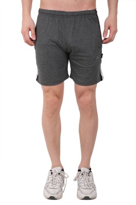 Zeffit Solid Men Grey Sports Shorts