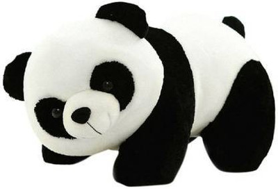 Rockjon Soft Toys Panda Stuffed - 26 cm (Black//White)  - 26 mm(White)