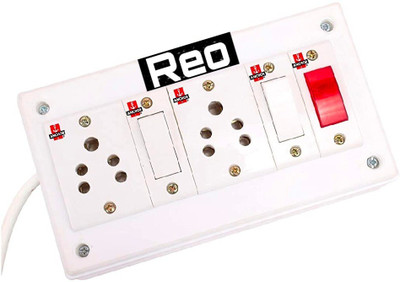 REO Anchor assembled power strip with long wire 4 meter with 5 amp anchor plug anchor extension board 4  Socket Extension Boards(White, 4 m)