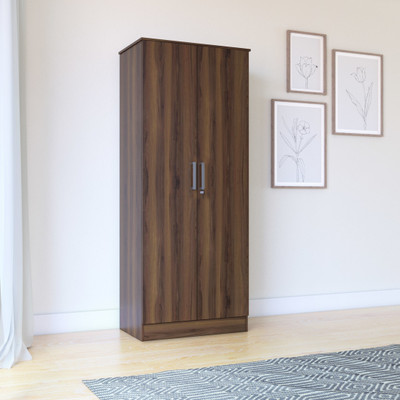 Flipkart Perfect Homes Julian Engineered Wood 2 Door Wardrobe(Finish Color - Dark Walnut)