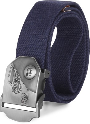 ZORO Men Evening, Party, Formal, Casual Blue Canvas Belt