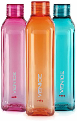 cello 1000 ml Plastic Bottle(Pack of 3, Multicolor)