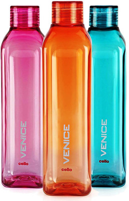 cello 1000 ml Plastic Bottle(Pack of 3, Multicolor)