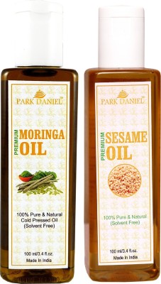 PARK DANIEL Premium Moringa oil and Sesame oil combo of 2 bottles of 100 ml (200ml) Hair Oil(200 ml)