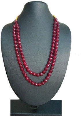 rich & famous 2 Layer Ruby Quartz Necklace for women Quartz, Ruby Stone Layered