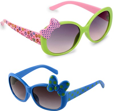 AMOUR Oval, Rectangular Sunglasses(For Boys & Girls, Grey)