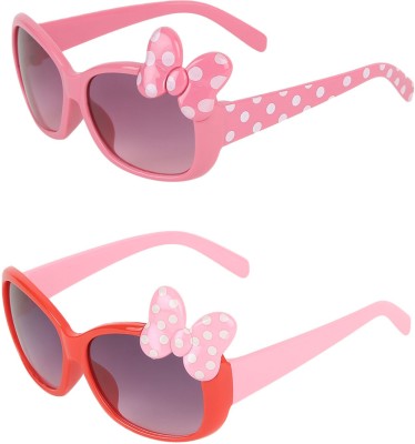 AMOUR Rectangular Sunglasses(For Girls, Violet)