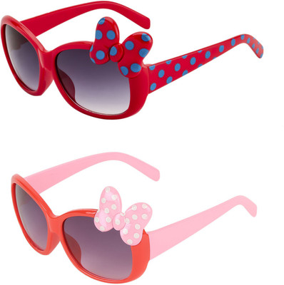AMOUR Rectangular Sunglasses(For Girls, Violet)