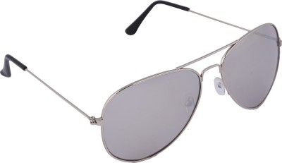 GANSTA Aviator Sunglasses(For Boys & Girls, Silver, Silver)
