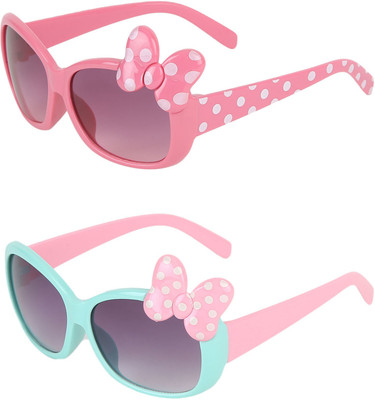 AMOUR Rectangular Sunglasses(For Girls, Violet)