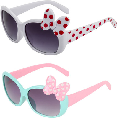 AMOUR Rectangular Sunglasses(For Girls, Grey)