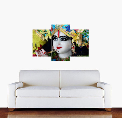 wildartcreation 30 cm Lord Shree Krishna Decorative Wall Sticker PVC Vinyl, ( 19Cm X 30Cm ) Self Adhesive Sticker(Pack of 1)