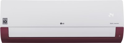 View LG 1.5 Ton 5 Star Split Dual Inverter AC  - White, Maroon(KS-Q18WNZD, Copper Condenser)  Price Online
