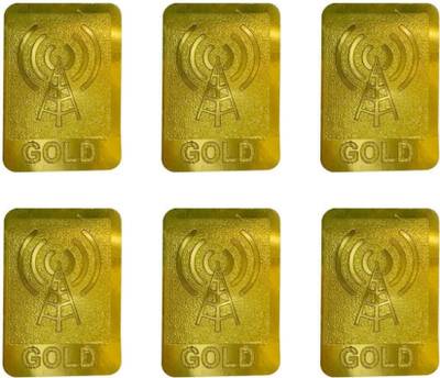AirSoft Anti Radiation Gold (Pack of 6) Anti-Radiation Sticker  (Laptop, Phone, Tablet, Television, Mobile, PC, Generic)