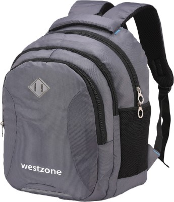 WESTZONE School office regular waterproof rain cover laptop bag Hi storage college 25 L Backpack 25 L Laptop Backpack(Grey)
