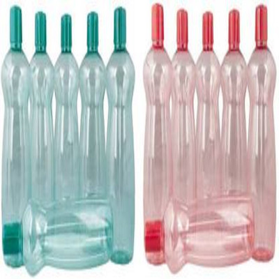 Milton Pacific Red and Green Plastic Fridge Water Bottle Set of 12 1000 ml Bottle  (Pack of 12, Multicolor, Plastic)