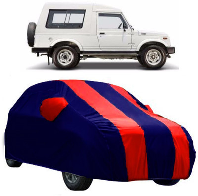 CRONEX Car Cover For Maruti Suzuki Gypsy (With Mirror Pockets)(Red, Blue)