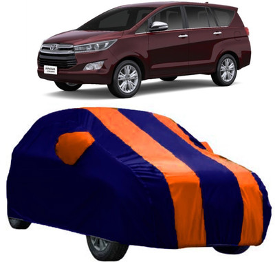 AutoCover Car Cover For Toyota Innova (With Mirror Pockets)(Orange, Blue)