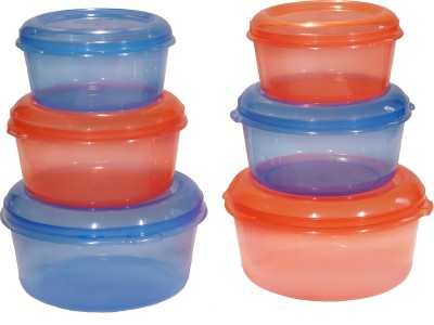 RFL Plastic Utility Container  - 750 ml, 1300 ml, 1700 ml, 750 ml, 1300 ml, 1700 ml(Pack of 6, Orange, Blue)