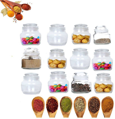 DEVDOX Glass Cereal Dispenser  - 100 ml(Pack of 12, Clear)