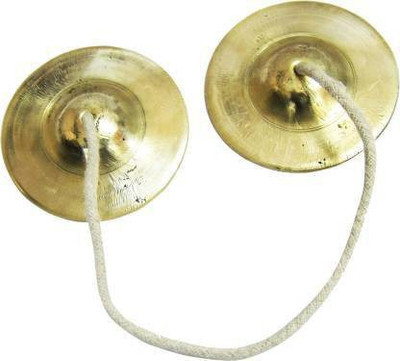 Fellix Manjeera/MANJIRA BRASS PAIR WITH White COTTON STRING INDIAN MUSICAL INSTRUMENT Kartal Instrument Kartal Instrument