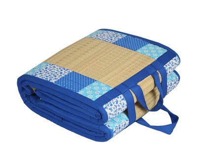 Kala Darshan Crafts Bazaar Cotton Chatai Mat((91X198 CM Blue Cotton Fabric), Medium)