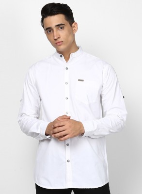 Urbano Fashion Men Solid Casual White Shirt