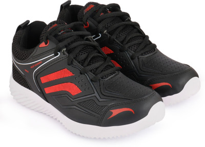 Wave Walker Running Shoes For Men(Black, Red , 9)
