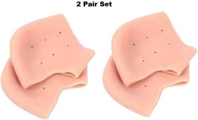 ebizmour Silicone Anti Heel Crack Moisturizing Socks, Pain relief (2 Pair) Heel Support