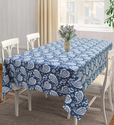 Flipkart SmartBuy Cotton 4 Seater Paisley Table Cover(Blue, White)