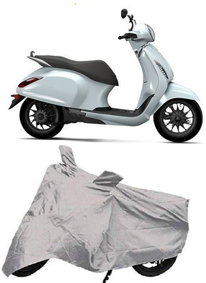 BB Moto Waterproof Two Wheeler Cover for Bajaj(Chetak, Silver)